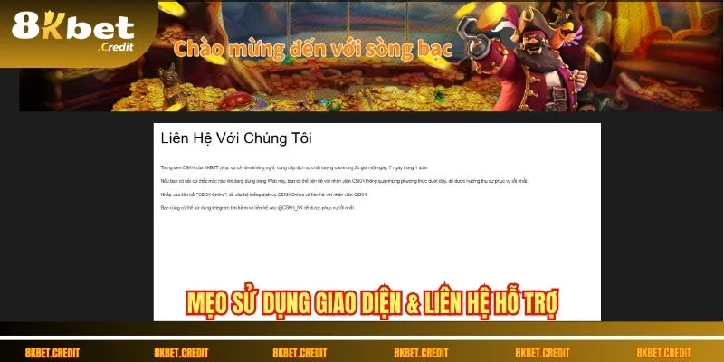 Mẹo sử dụng giao diện & liên hệ hỗ trợ